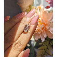 2.65 Ct. White Cabochon Rutilated Quartz from Ceylon (Sri Lanka) Life Style