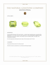 2.48 Ct. Yellowish Green Chrysoberyl from Tanzania Appraisal