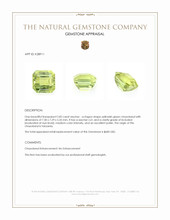 2.82 Ct. Yellowish Green Chrysoberyl from Tanzania Appraisal