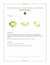 3.03 Ct. Yellowish Green Chrysoberyl from Tanzania Appraisal
