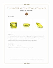 3.04 Ct. Greenish Yellow Chrysoberyl from Tanzania Appraisal
