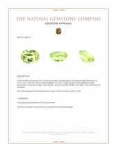 3.16 Ct. Yellowish Green Chrysoberyl from Tanzania Appraisal