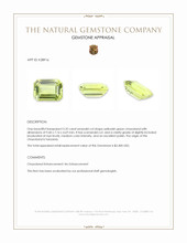 3.32 Ct. Yellowish Green Chrysoberyl from Tanzania Appraisal