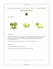3.58 Ct. Yellowish Green Chrysoberyl from Tanzania Appraisal