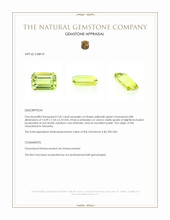 3.65 Ct. Yellowish Green Chrysoberyl from Tanzania Appraisal
