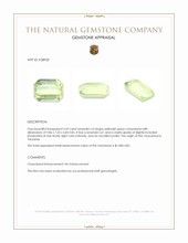3.69 Ct. Yellowish Green Chrysoberyl from Tanzania Appraisal
