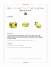 3.91 Ct. Greenish Yellow Chrysoberyl from Tanzania Appraisal