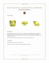 4.04 Ct. Greenish Yellow Chrysoberyl from Tanzania Appraisal
