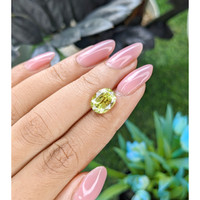 4.11 Ct. Greenish Yellow Chrysoberyl from Tanzania Life Style