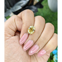4.11 Ct. Greenish Yellow Chrysoberyl from Tanzania Life Style