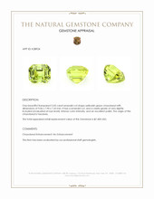 5.05 Ct. Yellowish Green Chrysoberyl from Tanzania Appraisal