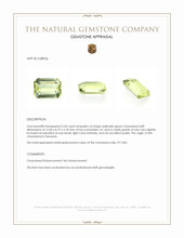 5.43 Ct. Yellowish Green Chrysoberyl from Tanzania Appraisal