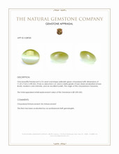 6.10 Ct. Yellowish Green Cabochon Chrysoberyl from Tanzania Appraisal