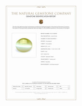 6.10 Ct. Yellowish Green Cabochon Chrysoberyl from Tanzania Scan Report