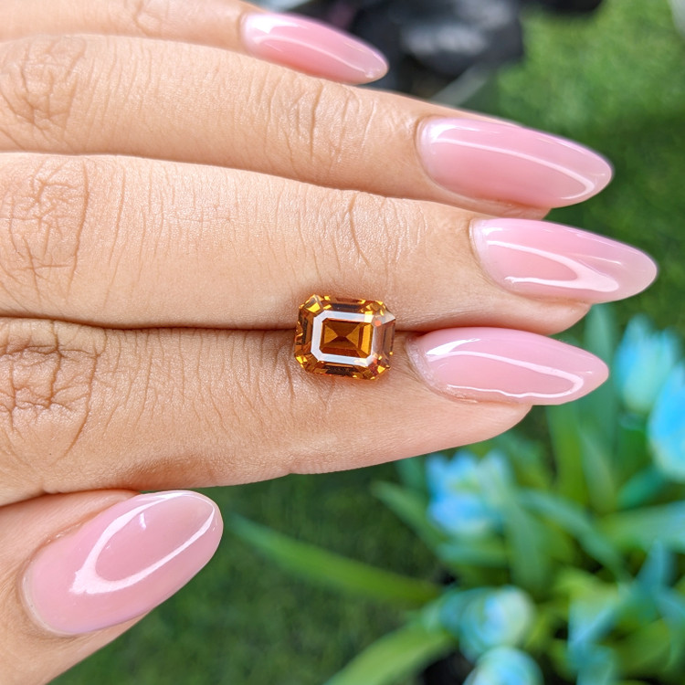 3.19 Ct. Orangish Brown Malaya Garnet from Tanzania