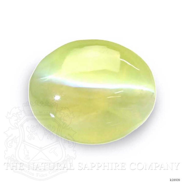 1.35 Ct. Greenish Yellow Cabochon Chrysoberyl from Tanzania