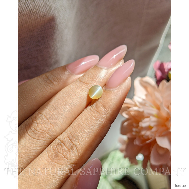 1.30 Ct. Greenish Yellow Cabochon Chrysoberyl from Tanzania