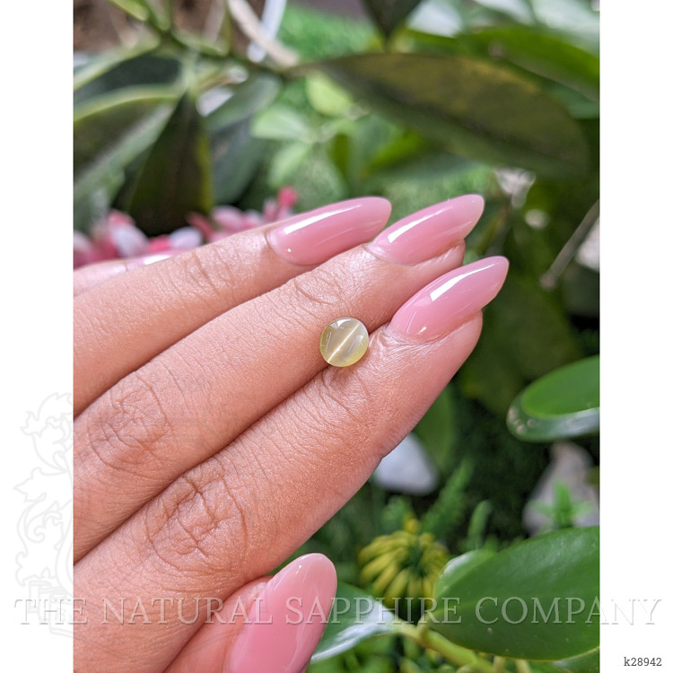 1.30 Ct. Greenish Yellow Cabochon Chrysoberyl from Tanzania