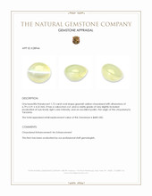 1.72 Ct. Greenish Yellow Cabochon Chrysoberyl from Tanzania Appraisal
