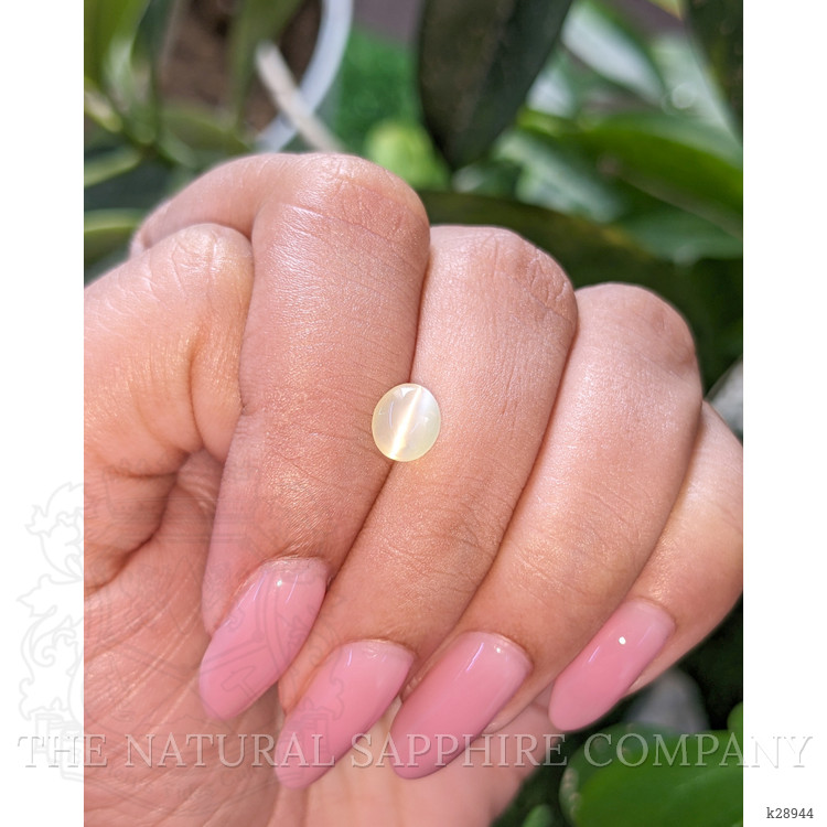 1.72 Ct. Greenish Yellow Cabochon Chrysoberyl from Tanzania