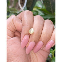 1.82 Ct. Greenish Yellow Cabochon Chrysoberyl from Tanzania Life Style