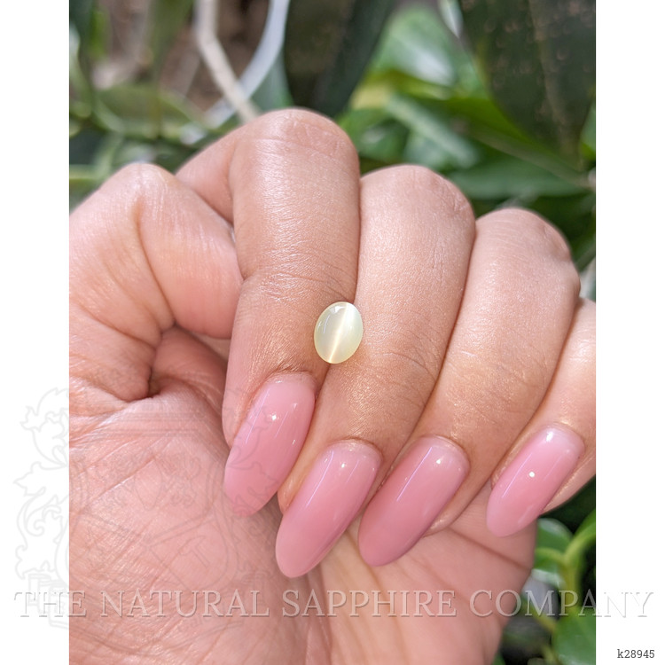 1.82 Ct. Greenish Yellow Cabochon Chrysoberyl from Tanzania