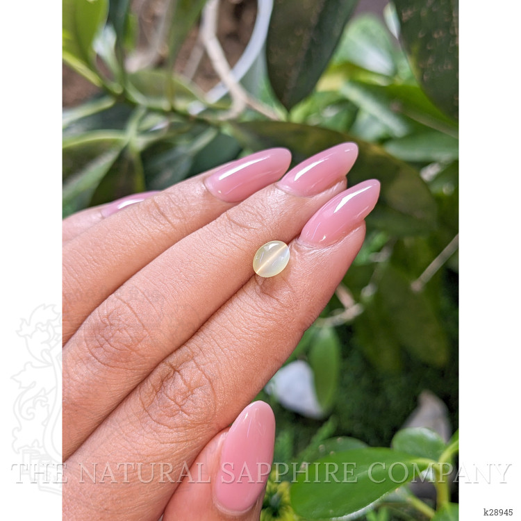 1.82 Ct. Greenish Yellow Cabochon Chrysoberyl from Tanzania