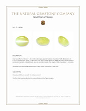 1.43 Ct. Greenish Yellow Cabochon Chrysoberyl from Tanzania Appraisal