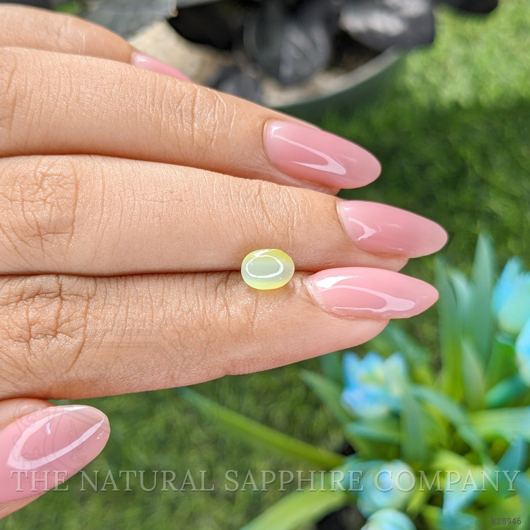 1.43 Ct. Greenish Yellow Cabochon Chrysoberyl from Tanzania