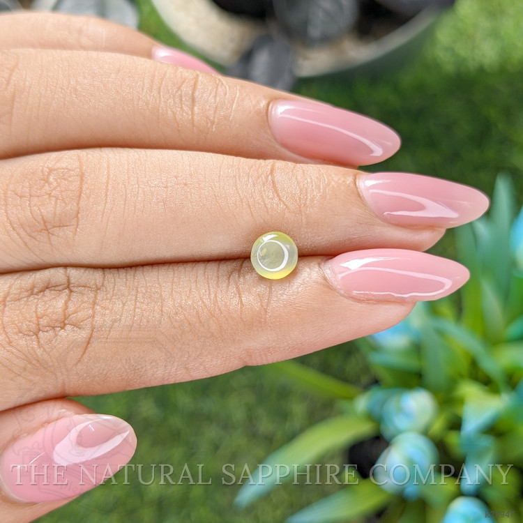 1.02 Ct. Greenish Yellow Cabochon Chrysoberyl from Tanzania