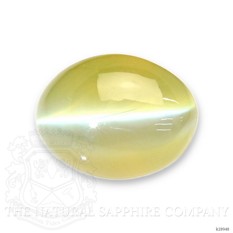 1.37 Ct. Greenish Yellow Cabochon Chrysoberyl from Tanzania