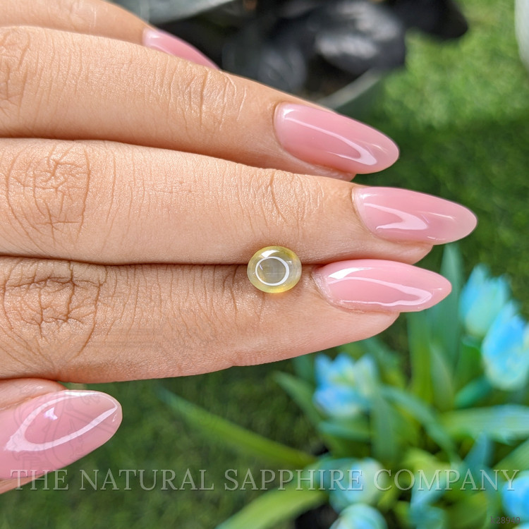 1.54 Ct. Greenish Yellow Cabochon Chrysoberyl from Tanzania
