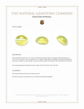 1.63 Ct. Greenish Yellow Cabochon Chrysoberyl from Tanzania Appraisal