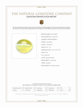 1.63 Ct. Greenish Yellow Cabochon Chrysoberyl from Tanzania Scan Report