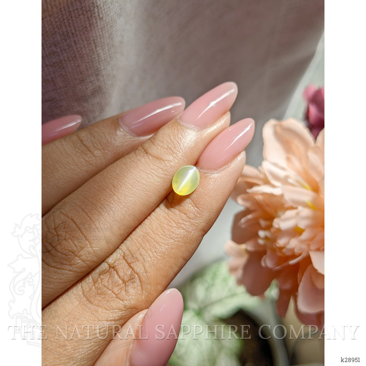 1.63 Ct. Greenish Yellow Cabochon Chrysoberyl from Tanzania