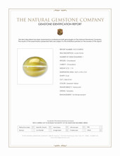 1.76 Ct. Greenish Yellow Cabochon Chrysoberyl from Tanzania Scan Report