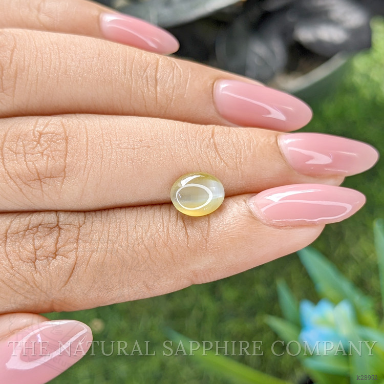 1.76 Ct. Greenish Yellow Cabochon Chrysoberyl from Tanzania