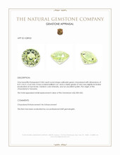 2.84 Ct. Yellowish Green Chrysoberyl from Tanzania Appraisal