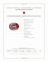 2.50 Ct. Reddish Brown Malaya Garnet from Tanzania Scan Report