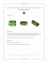 9.44 Ct. Green Tourmaline from Africa Appraisal