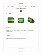 10.91 Ct. Green Tourmaline from Africa Appraisal