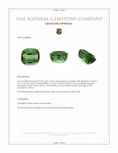 2.86 Ct. Green Tourmaline from Africa Appraisal