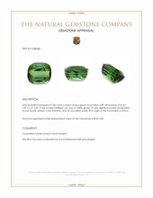 2.86 Ct. Green Tourmaline from Africa Appraisal