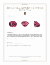 2.79 Ct. Purplish Pink Tourmaline from Africa Appraisal