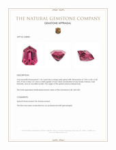 1.56 Ct. Pink Spinel from Burma (Myanmar) Appraisal