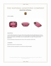 1.87 Ct. Purplish Pink Spinel from Burma (Myanmar) Appraisal