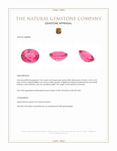 1.04 Ct. Pink Spinel from Tanzania Appraisal