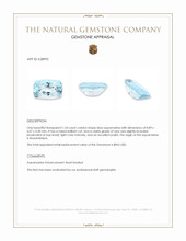 1.54 Ct. Blue Aquamarine from Mozambique Appraisal