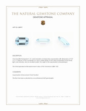 1.41 Ct. Blue Aquamarine from Mozambique Appraisal