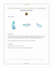 1.39 Ct. Blue Aquamarine from Mozambique Appraisal